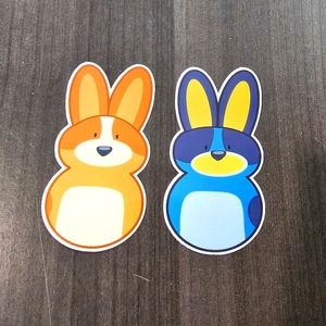 Bluey and Bingo bunny stickers peeps easter stickers